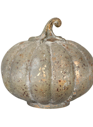 6.5" Dusty Finish Small Glass Pumpkin