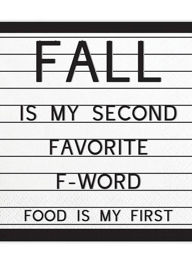 Fall Favorite Word Cocktail Napkins