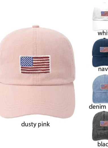 American Flag Embroidered Baseball Cap