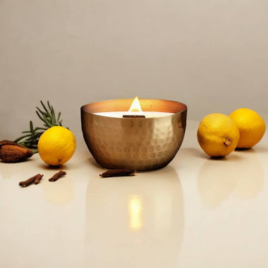 La Vie a La Maison - 14oz Soy Candle in Brass Bowl