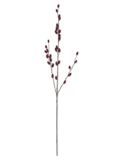 33" Burgundy Pussy Willow Stem