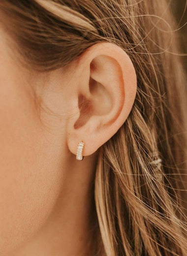 Ivy Diamond Gold Hoops
