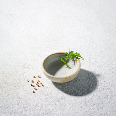 Stoneware Palm Mini Bowl - Cream