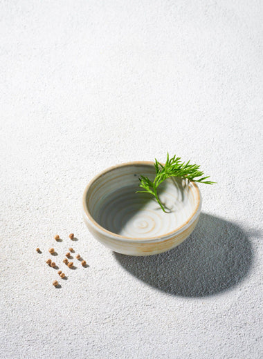 Stoneware Palm Mini Bowl - Cream