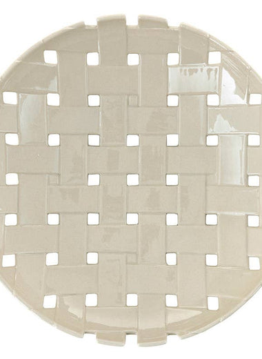 11" Ceramic Lattice Bowl - Natural