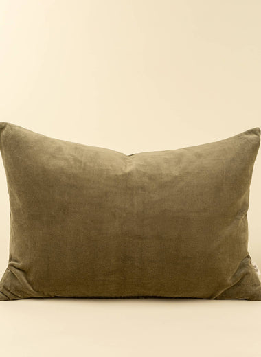 16x24 Vera Luxe Velvet Pillow - Olive