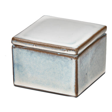 Decorative Stoneware Box Medium - White