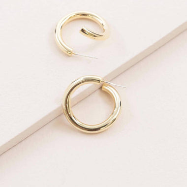 Come Back Around Hoop Earrings (14K)