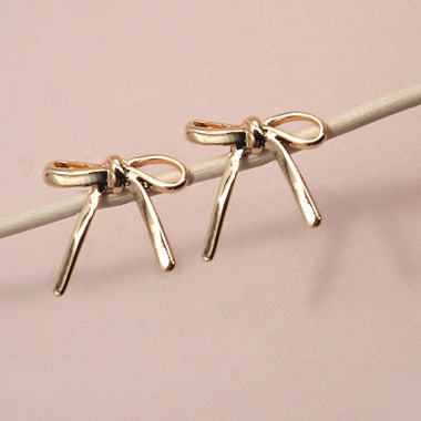 Classic Bow Earrings - Gold