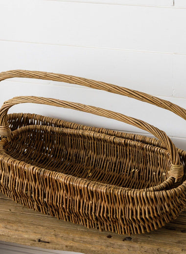 Oval Wicker Harvest Basket