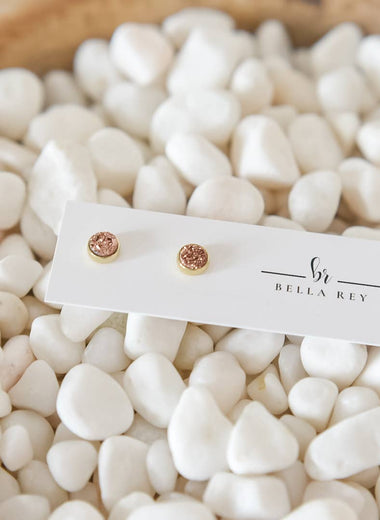 Anne Bronze Druzy Studs