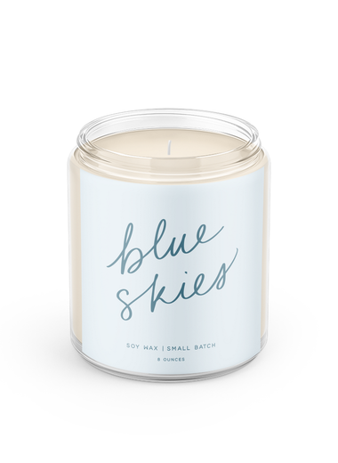 8 oz Poured Goods Candle - Blue Skies