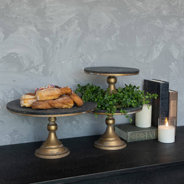 Black & Gold Pedestal Medium