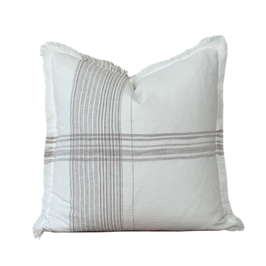 20x20 Plaid Fringe Pillow Cover