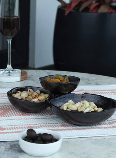 Black 3-Bowl Cluster Tray