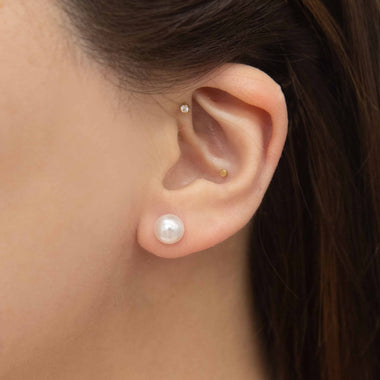 Flawless Pearl Stud Earrings: Medium