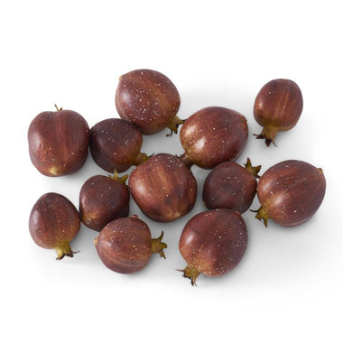 Bag of 12 2.75" Pomegranates-Burgundy & Green, Brown & Cream Speckled