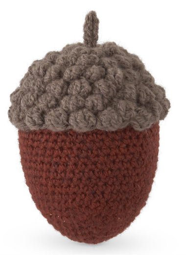 Handcrafted Rust & Tan Knit Acorn