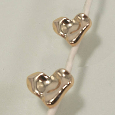 Organic Heart Post Earrings - Gold