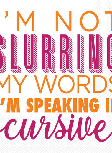 Speaking in Cursive Cocktail Napkins