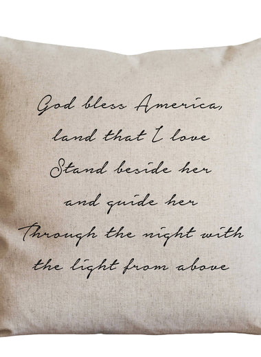 18x18 God Bless America Pillow Cover