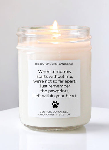 Pet Memorial Candle - Lavender Vanilla