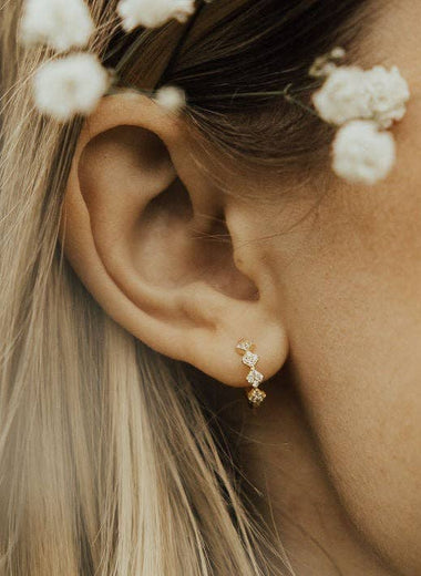 Alice Diamond Gold Hoops