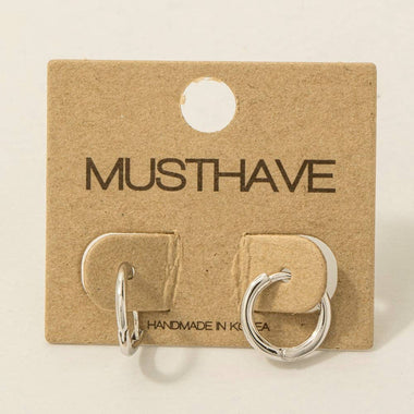 Mini Huggie Hoops - Silver