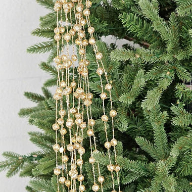 44in Gold Glitter Hanging Beads Bush