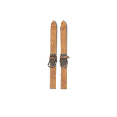 12" Pair of Decorative Wooden Skis