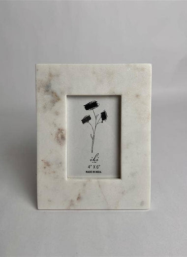 4x6 White Marble Frame