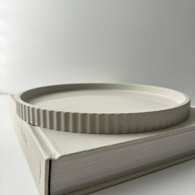 Joma Concrete Fluted Tray - Off White