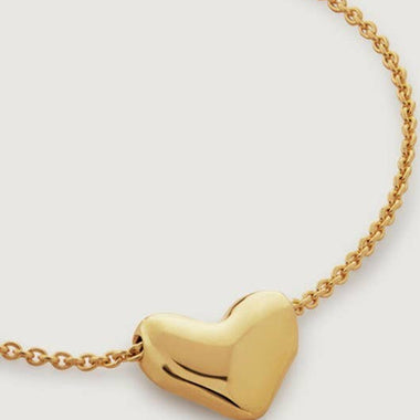 18K Bubble Heart Necklace - Gold