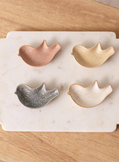 Reactive Glaze Bird Dish
