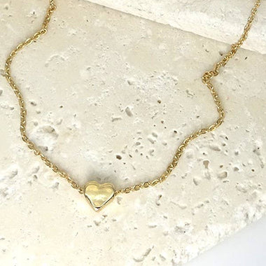 Classic Mini Heart Necklace - Gold