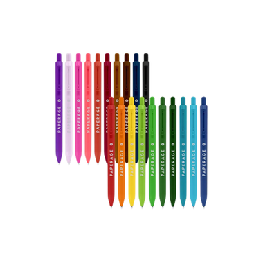 20 Pack Retractable Gel Pens- Rainbow