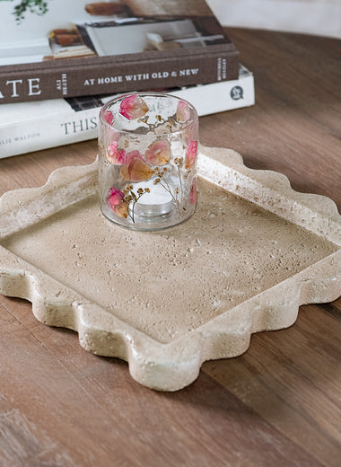 Cement Scallop Tray