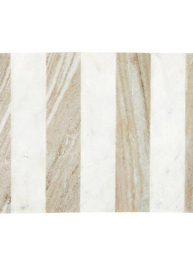 White Marble and Tan Stripe Board