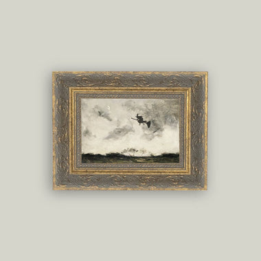 8x10 Witch Flying Through The Night Framed Art