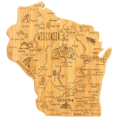 Wisconsin Cutting Board with Engraved Artwork
