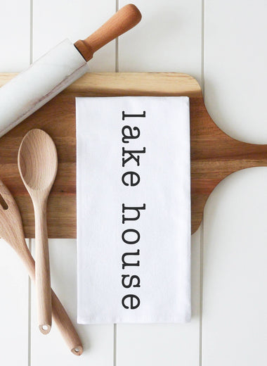 Lake House Tea Towel - Natural