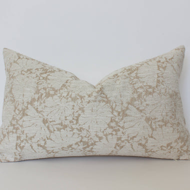 12x20 Cream Floral Lumbar Pillow Cover