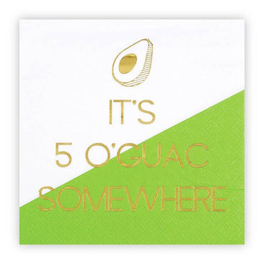 5 O'Guac Somewhere Paper Cocktail Napkins