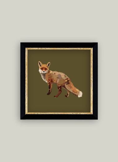 5x5 Woodland Fox Framed Art
