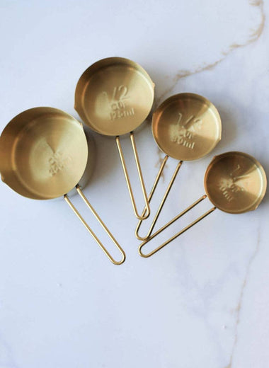 Gold Stainless Steel Measuring Cup Set