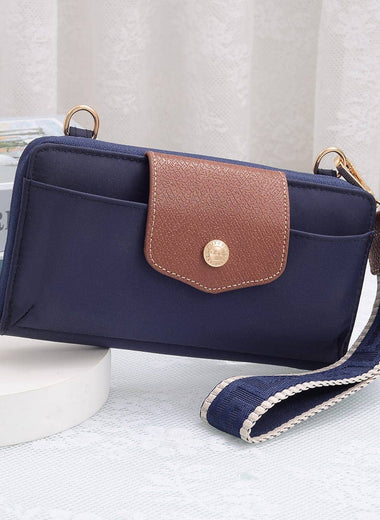 Mila Wallet Crossbody with Boho Wristlet - Navy