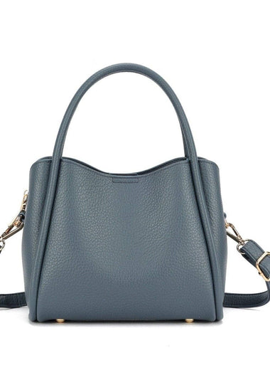 Clara 3 Compartment Satchel/Crossbody Bag - Blue Jean