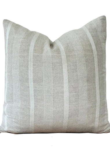 20x20 Addison Linen Stripe Pillow Cover - Natural