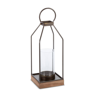14" Bronze Metal Lantern
