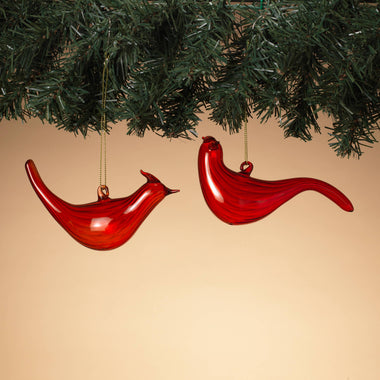 Red Glass Bird Ornament
